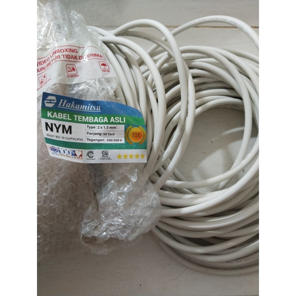 Kabel listrik 2x1.5 mm /meter