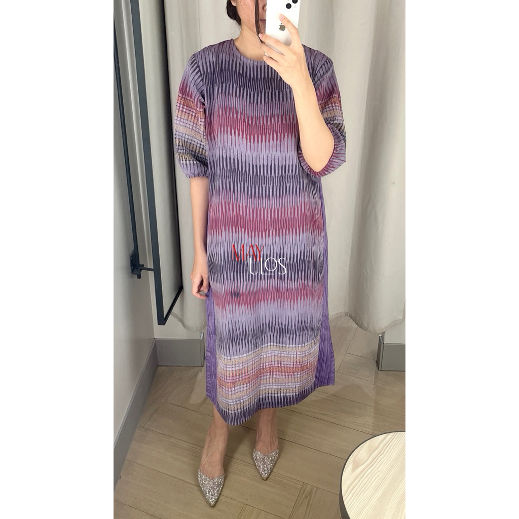 May Ulos - Tapak Catur Simalungun Purple Dress