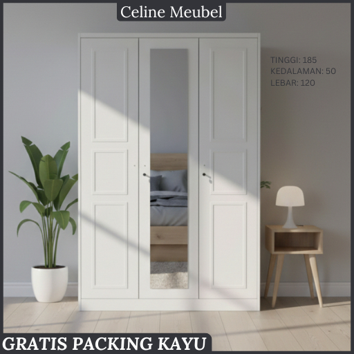 SCA. Lemari Baju Besi Sliding - Lemari Baju 3 Pintu - Lemari Baju Besi - Lemari sliding Baju Besi - 