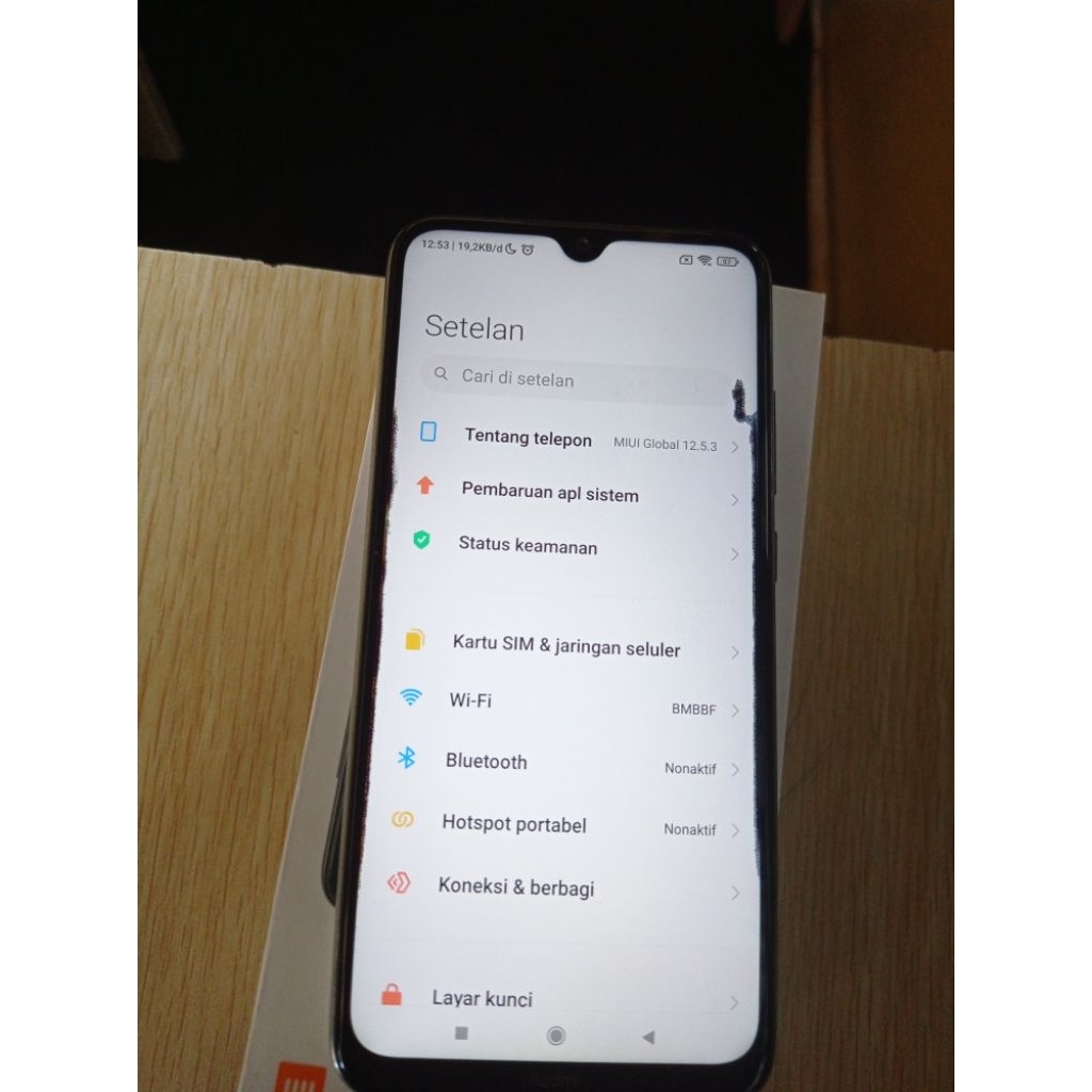 LCD Original + frame copotan Redmi note 8