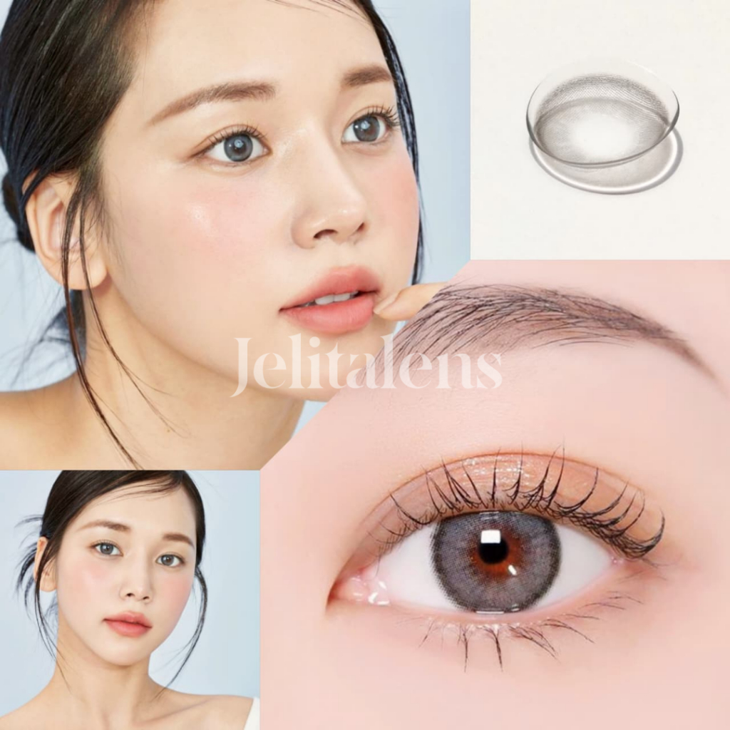 J121 Softlens Abu-Abu Silver Softlens Natural Korean Look diameter 14,5 MM / Softlens Grey / Softlen