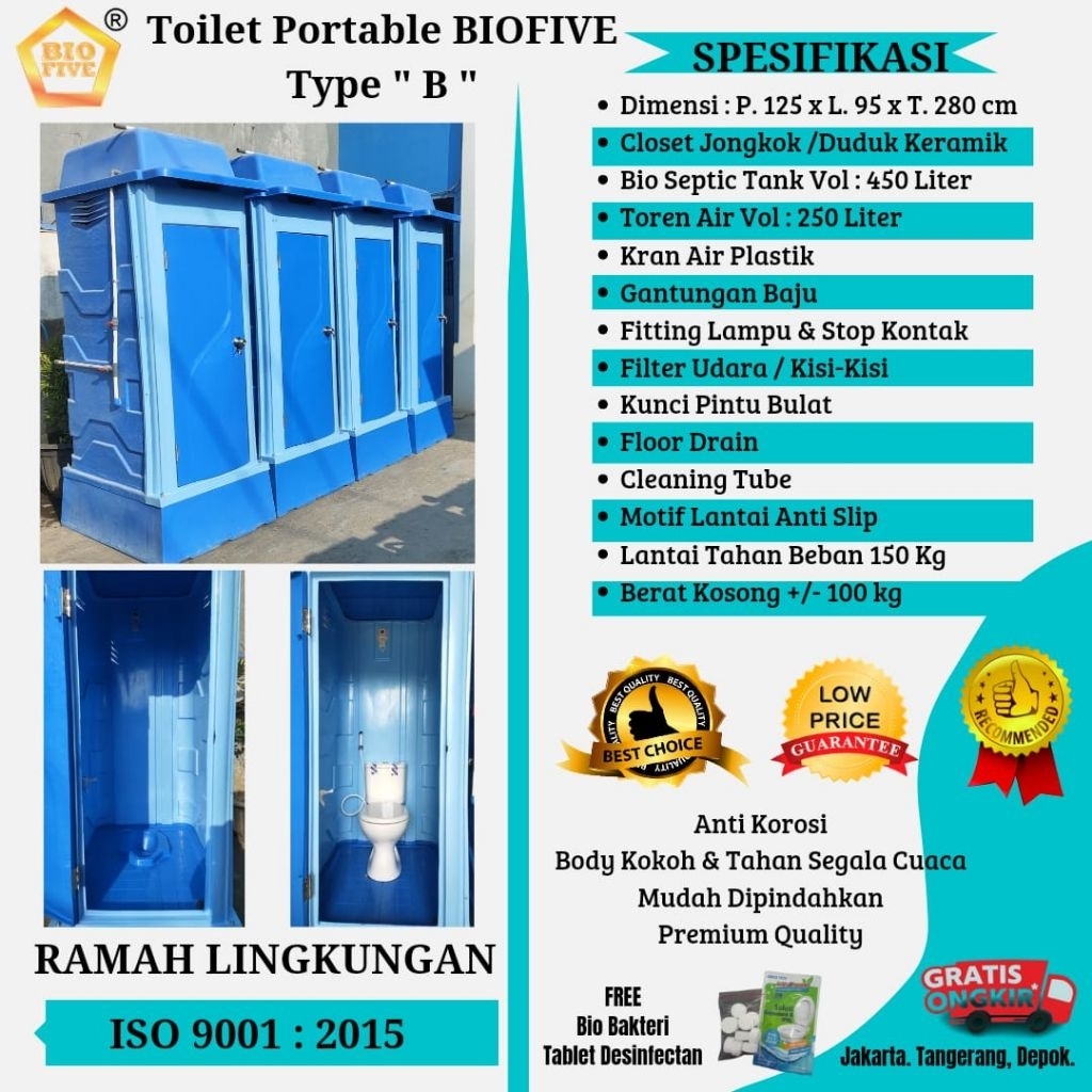 Toilet Porto B Standard ( Closet Jongkok ) & VIP ( closet duduk )