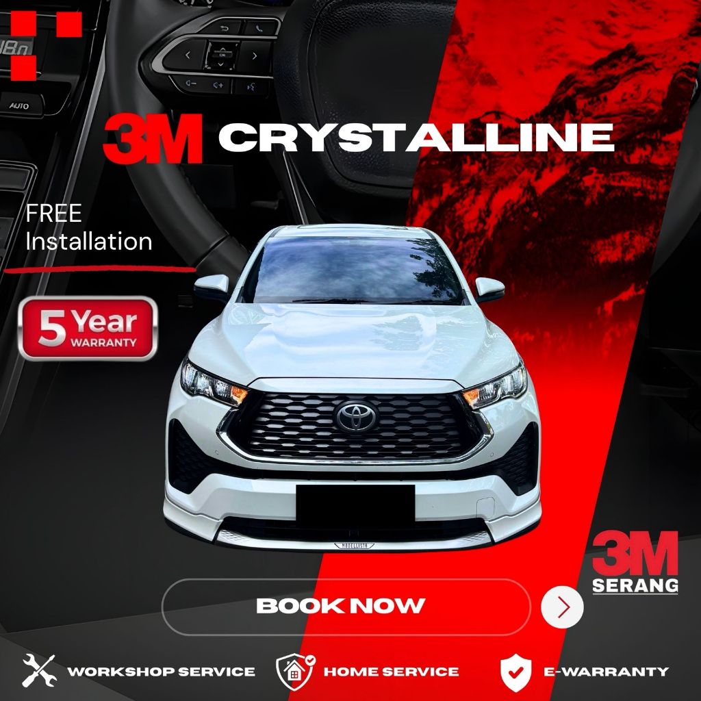 Kaca Film Full 3m Crystalline (Large Car)