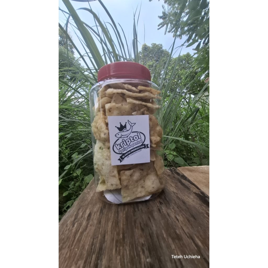 KRIPTOL (keripik pentol) Al-fatih 300grm. Toples ukuran 2L