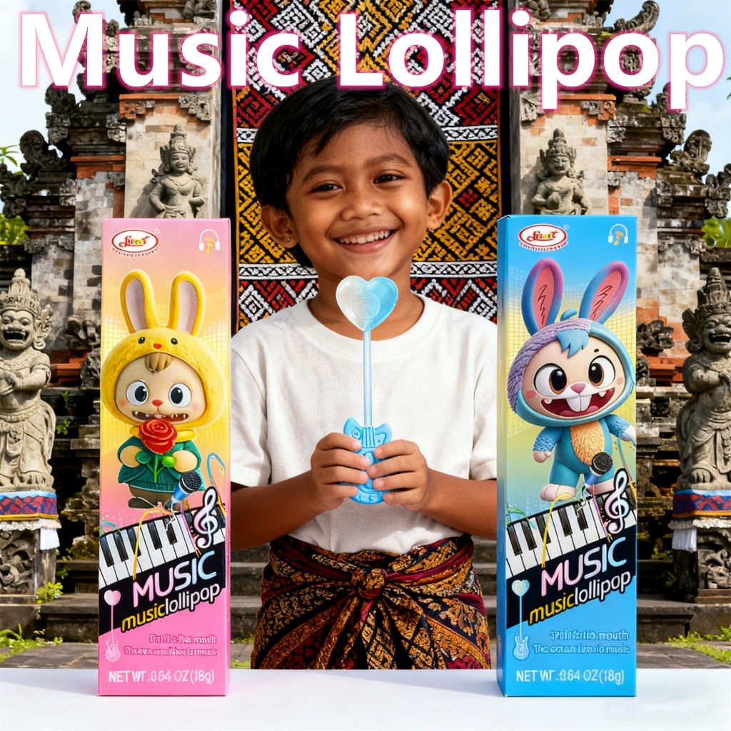 SWOTT Lolipop Musik Anak - Permen Lolipop Bisa Nyanyi Unik - 2 Pilihan Rasa & Warna - Permen Keras 1