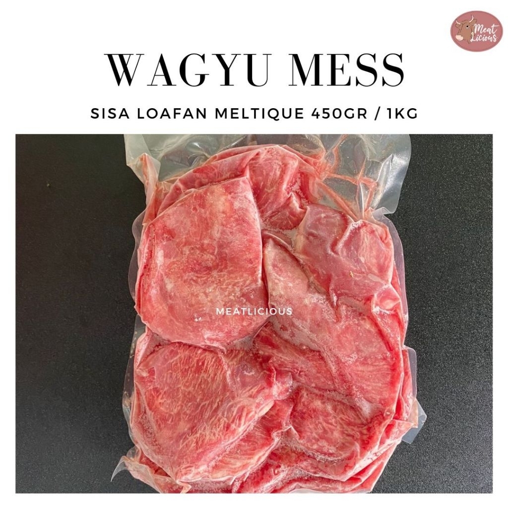 Wagyu Mess Meltique 1kg daging sapi (sisa loaf daging meltique)