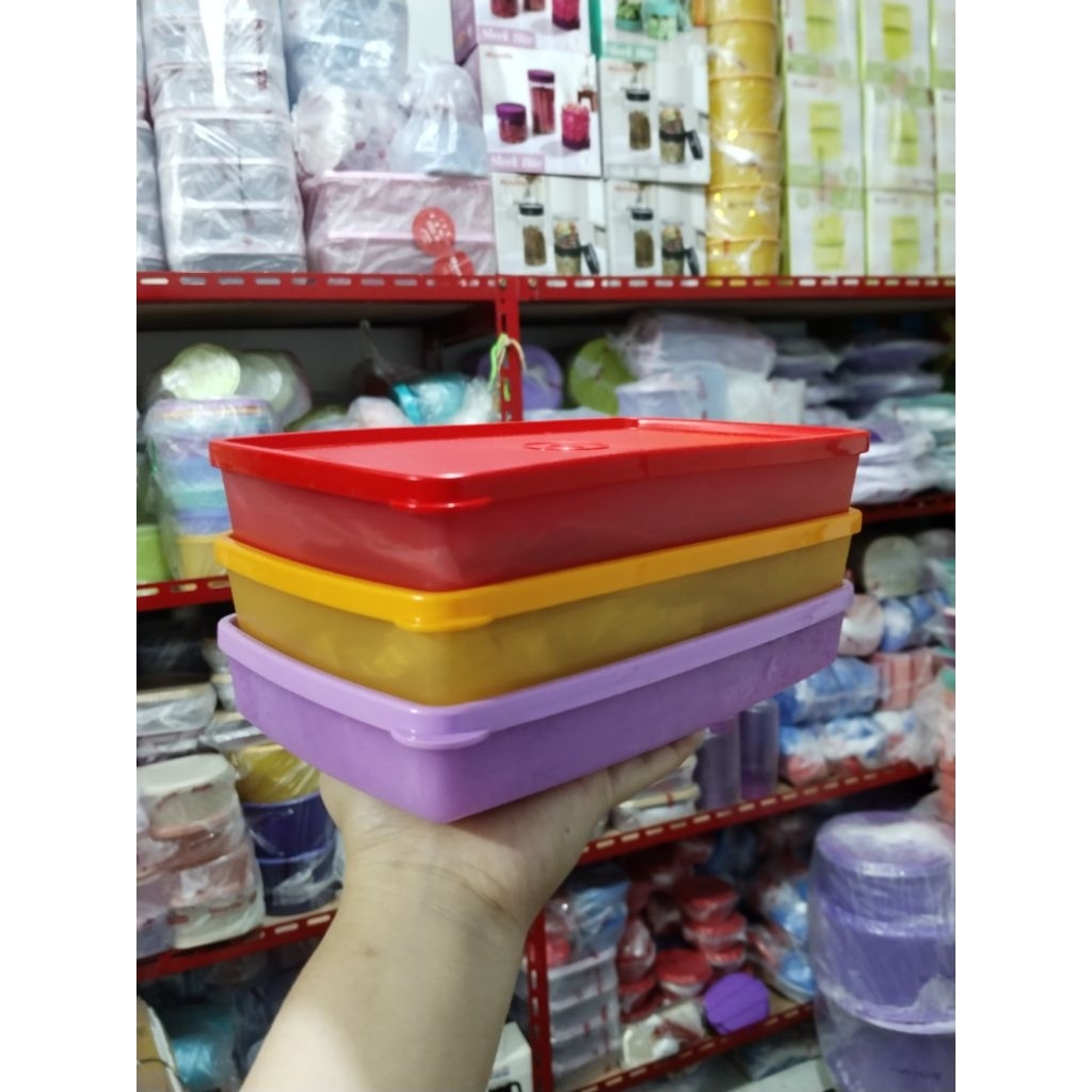 Tupperware shallow pak n stor// wadah ceper kue basah serbaguna