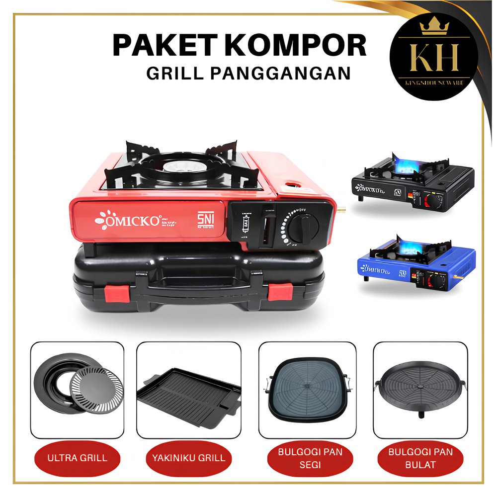KH - Kompor Portable Paket Murah Kompor Portable Barbeque Grill Paket Grill Kompor Paket BBQ Rumah