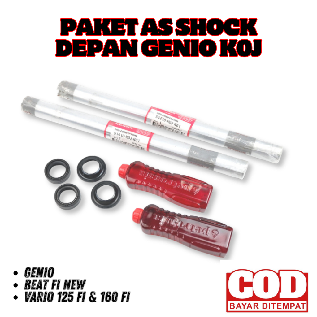 As Shock Depan Genio / Paket As Shock Depan Honda Beat New Scoopy New Vario 125 - K0J Original