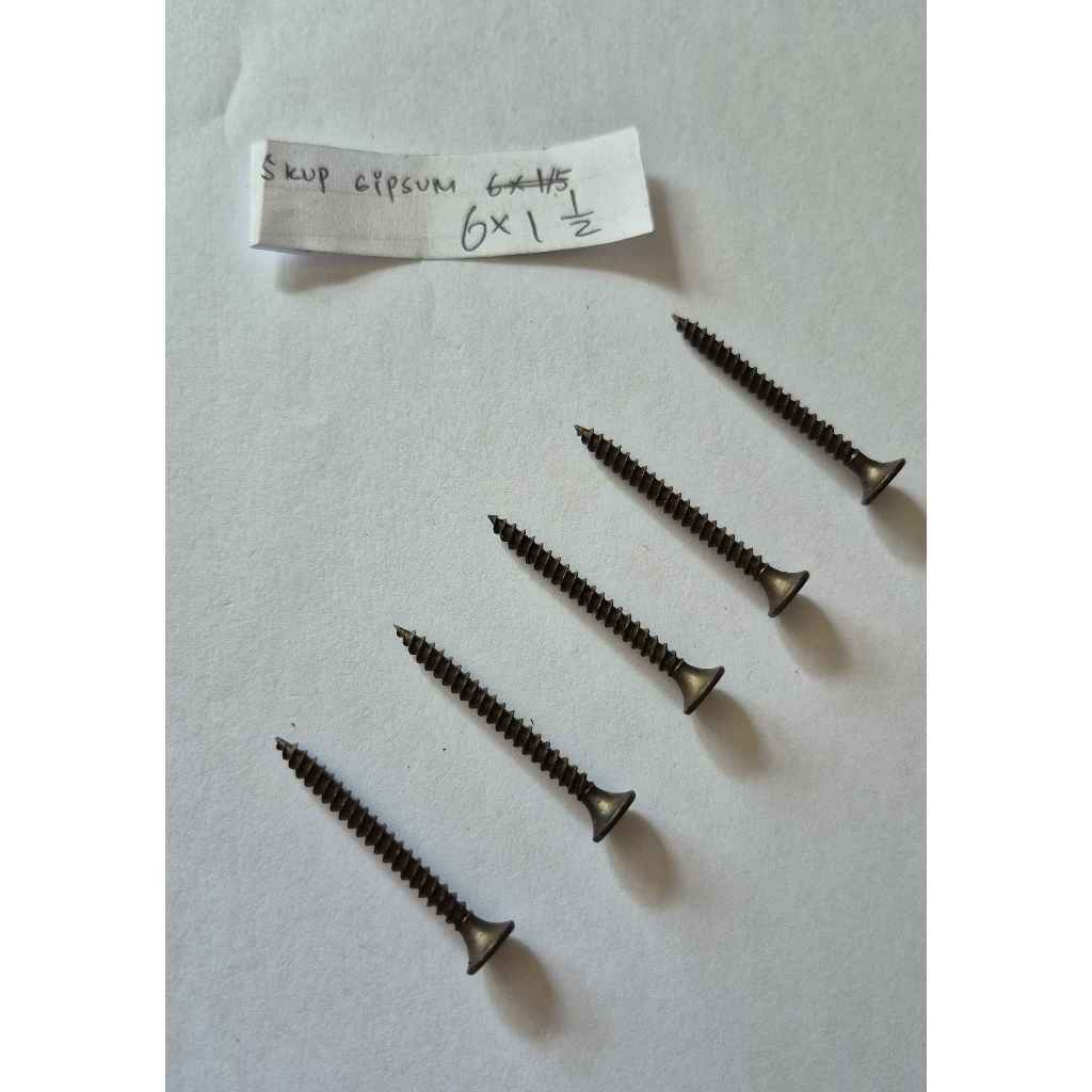 Sekrup Gipsum 4 cm 6x1 1/2 Gypsum / Drywall Screw Scrup Gypsum