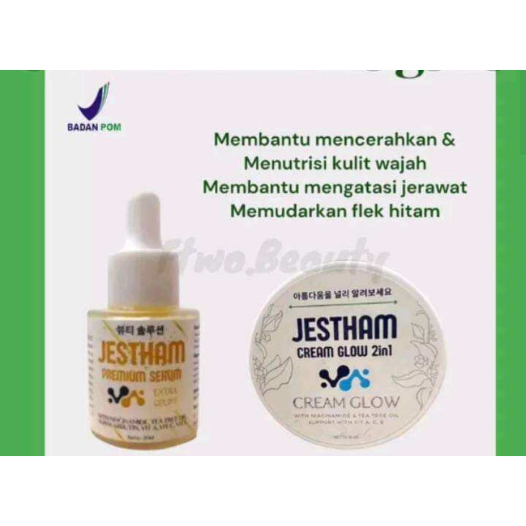 Paket Jestham Cream Glow & Glow Serum