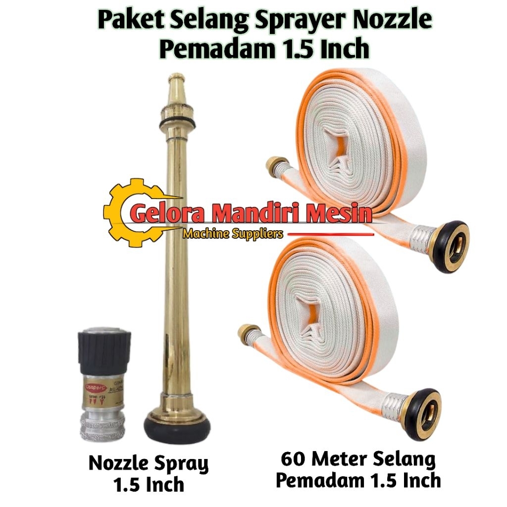 Paket Nozzle Selang Pemadam Kebakaran Nozzle 1.5 Inch