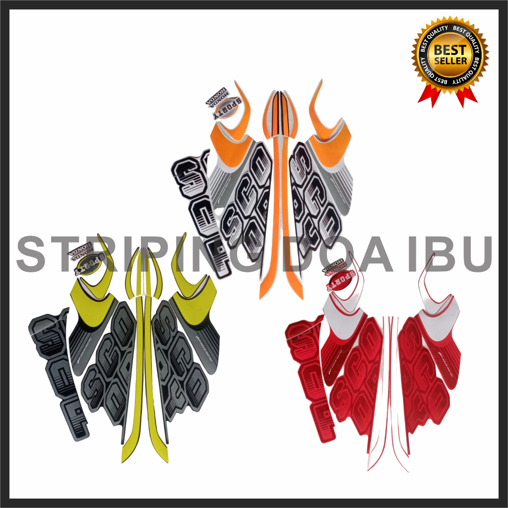 Stiker Striping Motor Honda Scoopy 2017 full Set Body ( sudah di gunting)