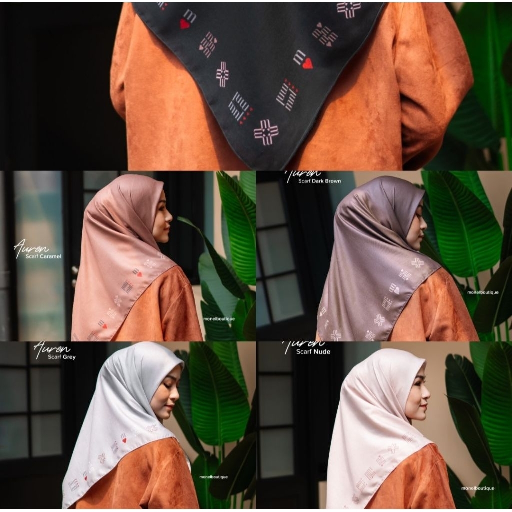 Monel - Scarf / Hijab / Segi Empat - AUREN