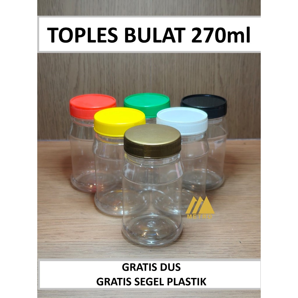 Gratis DUS + Segel Plastik - Set (Botol+Tutup) - TANPA FLUG - Botol Plastik / Toples Sambal Sambel B