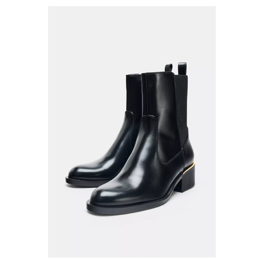 preloved heeled ankle boots zara sepatu bekas murah