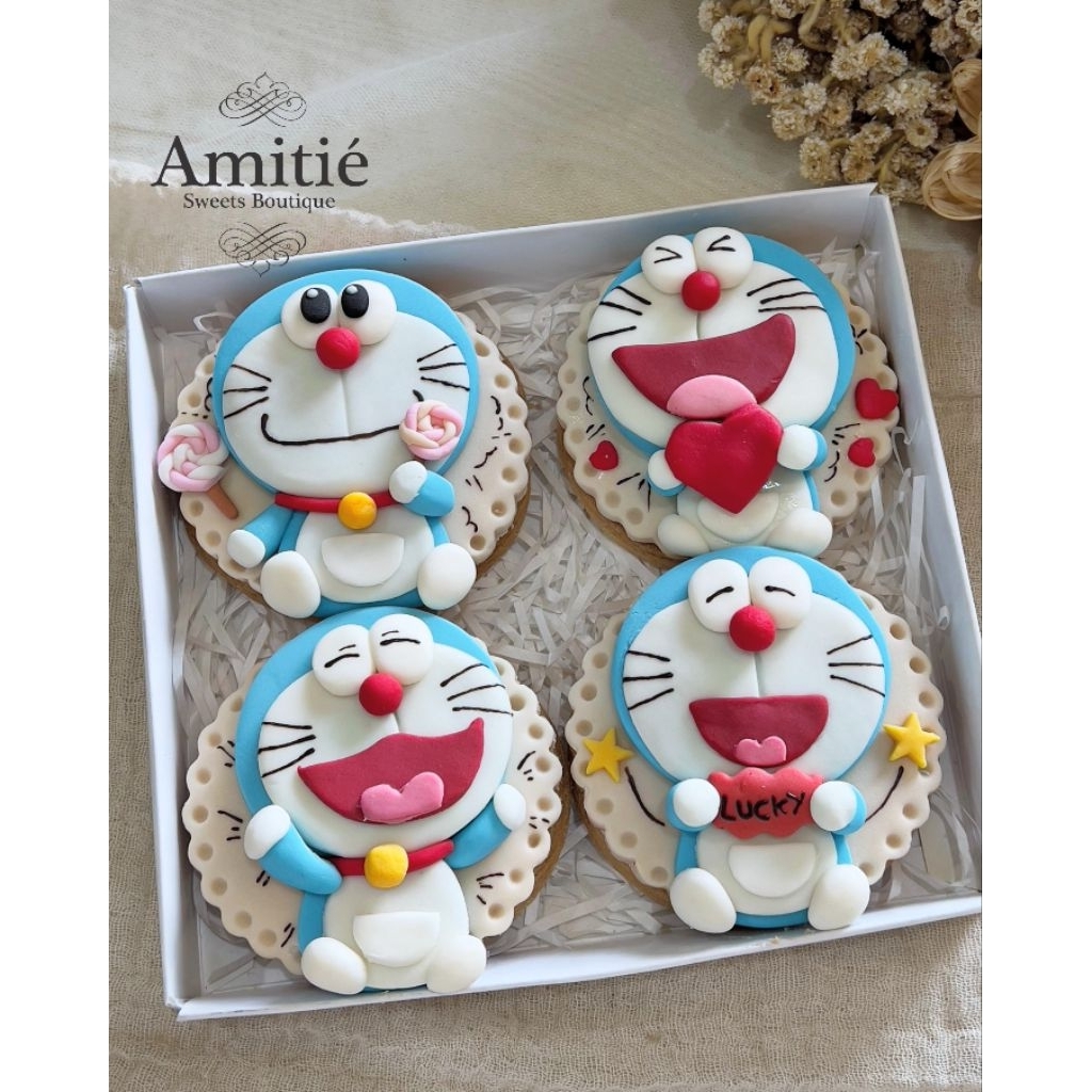 Doraemon (1) Cookies Deco isi 4 /  Cookies Hampers / Birthday Gift / Birthday Hampers / Kukis Natal 