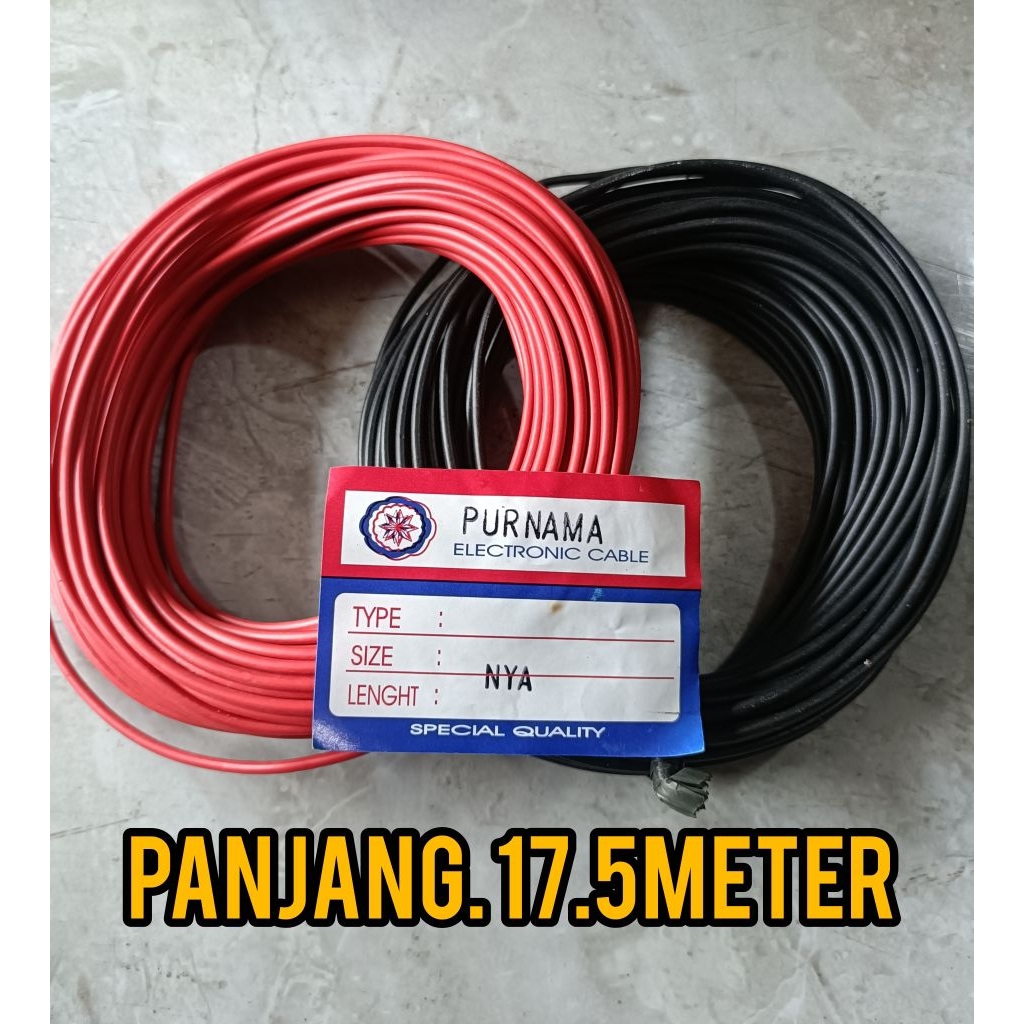 KABEL NYA ENGKEL 17.5 METER 1 ROLL KABEL ENGKEL MURNİ TEMBAGA ASLİ