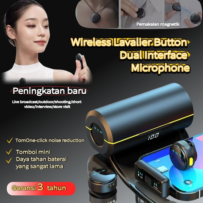 2026 New upgraded microphone mini microphone bluetooth wireless microphone clip-on wireless mobile p