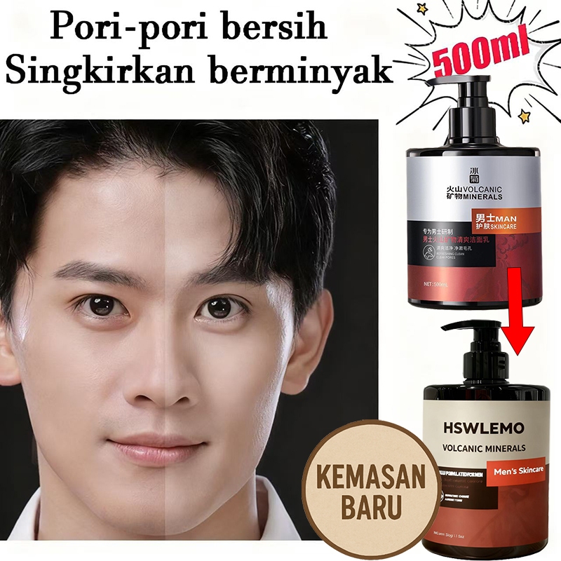 Pembersih wajah pria Pembersih Wajah Jerawatsabun wajah pria Pembersih Mineral Vulkanik Pria Pembers