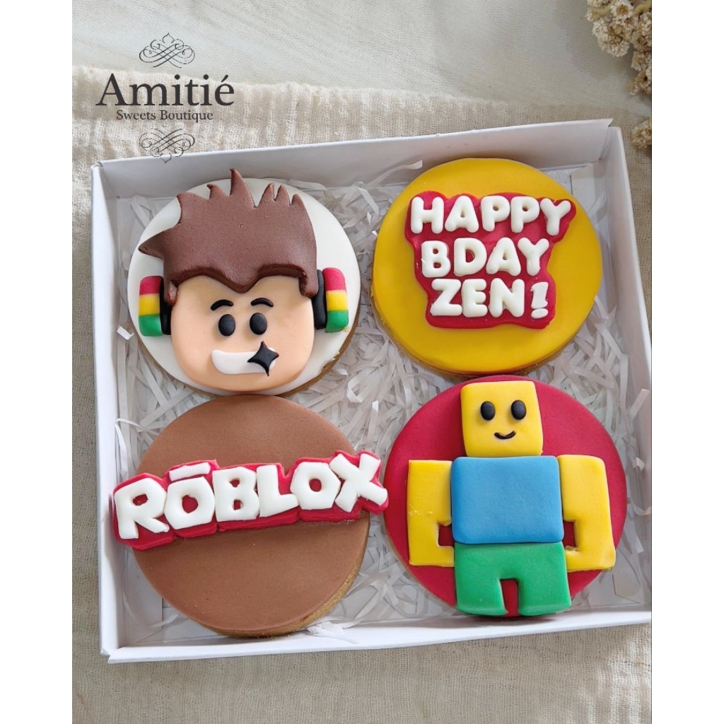 Roblox Cookies Deco isi 4 /  Cookies Hampers / Birthday Gift / Birthday Hampers / Kukis Natal / Butt