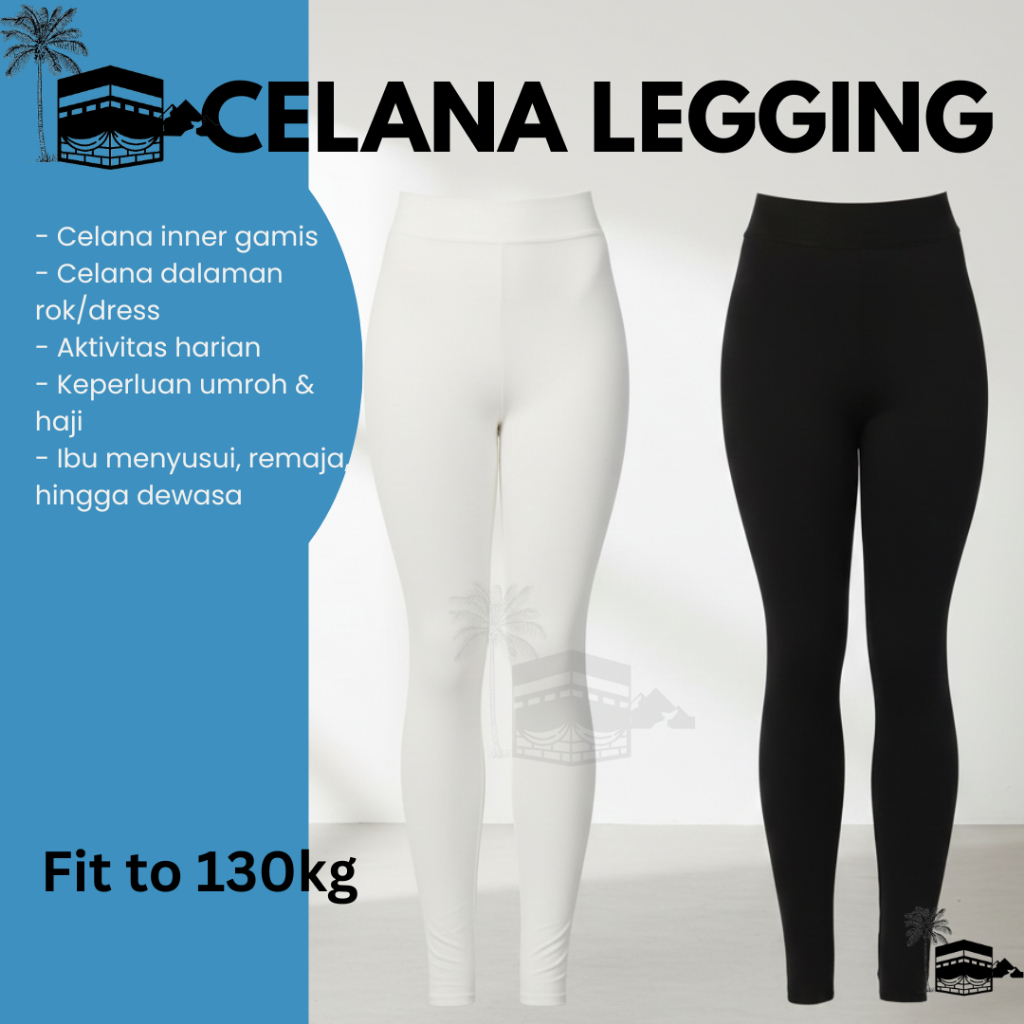 Premium Legging Jumbo Celana Lejin Panjang Wanita | Lejing Legging Olahraga, Dalaman Gamis HajiUmroh