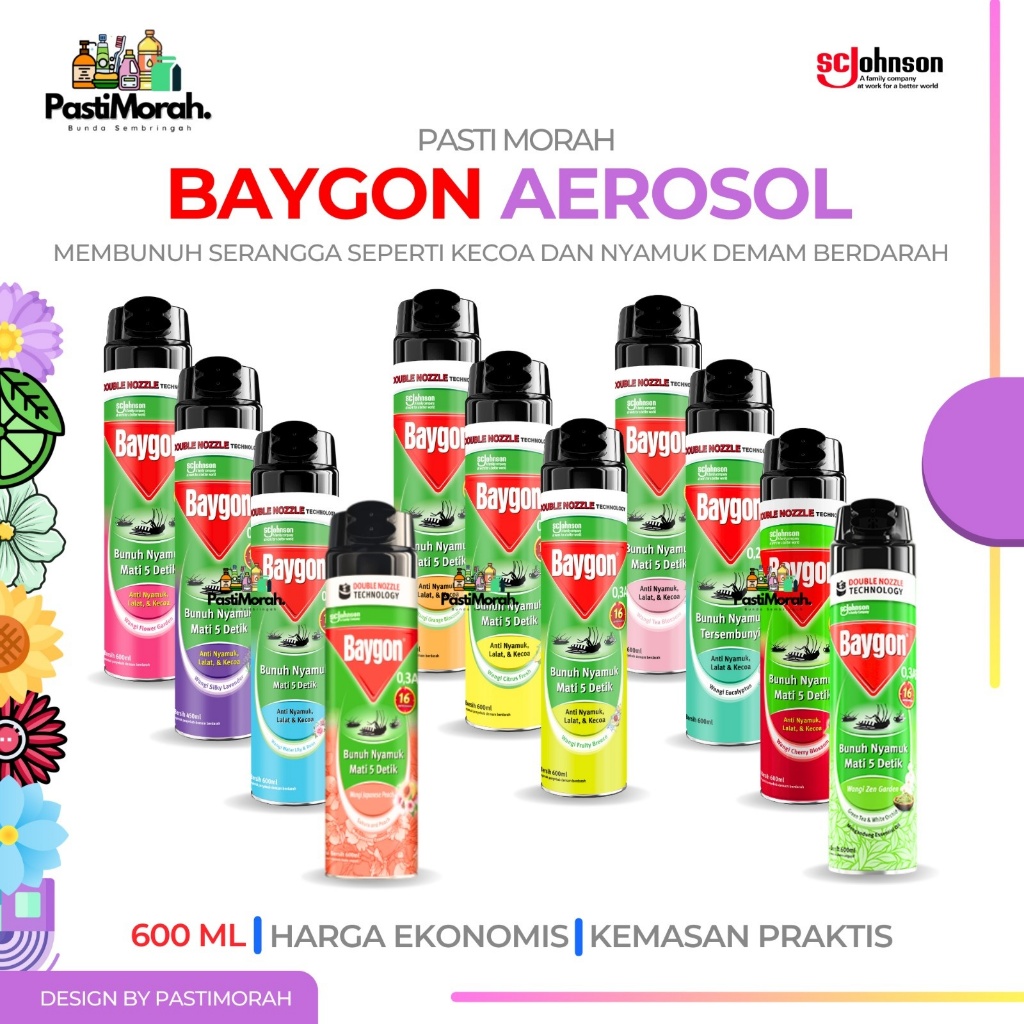 Baygon Obat Nyamuk Semprot 600ml