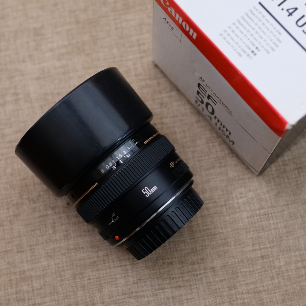 CANON EF 50MM F1.4 USM NO JAMUR  [LENSA CANON TERLARIS SHOPEE] SIAP PAKAI 100% ORI EF USM 6D i ii 60