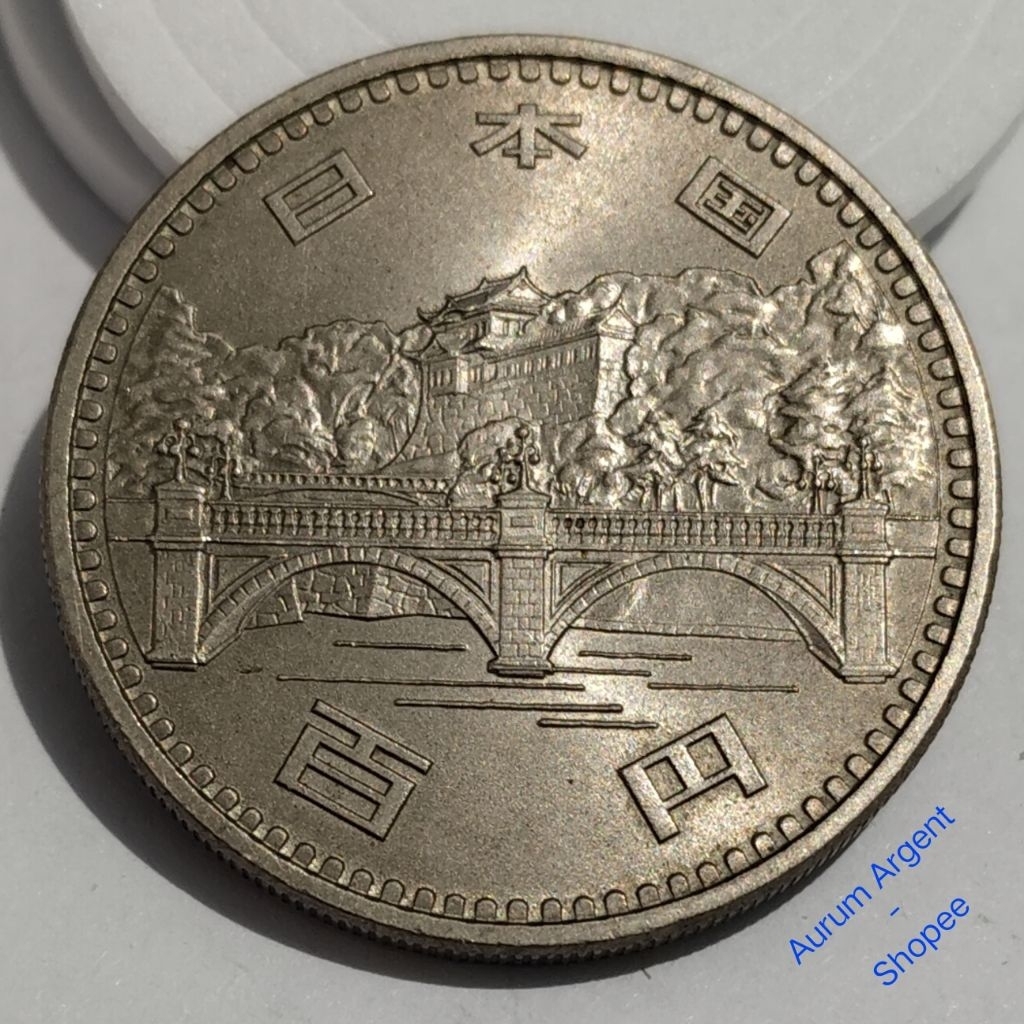 TC.10-- 1 PC KOIN TEMBAGA-NIKEL ASLI 100 YEN SHOWA TH 1976 . -- COPPER-NICKEL COIN --