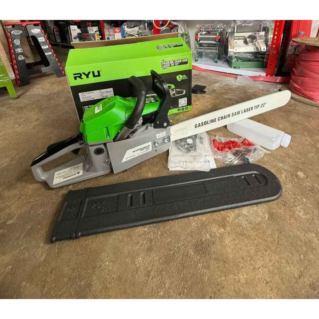 RYU MESIN CHAIN SAW GASOLINE LASER