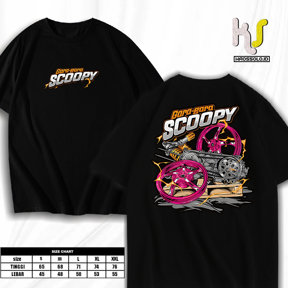 Baju Kaos Atasan Pria Gara Gara Honda Scoopy Distro Original Murah Keren