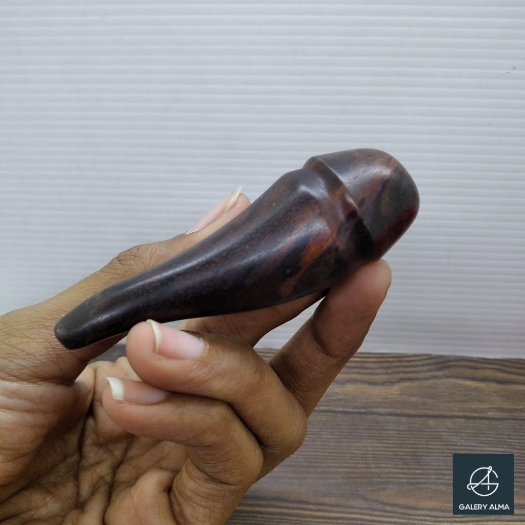 GALERY_ALMA | ( model unik dan antik 8 cm ) pipa once / once cangklong kayu Sono Keling kayu sonokel