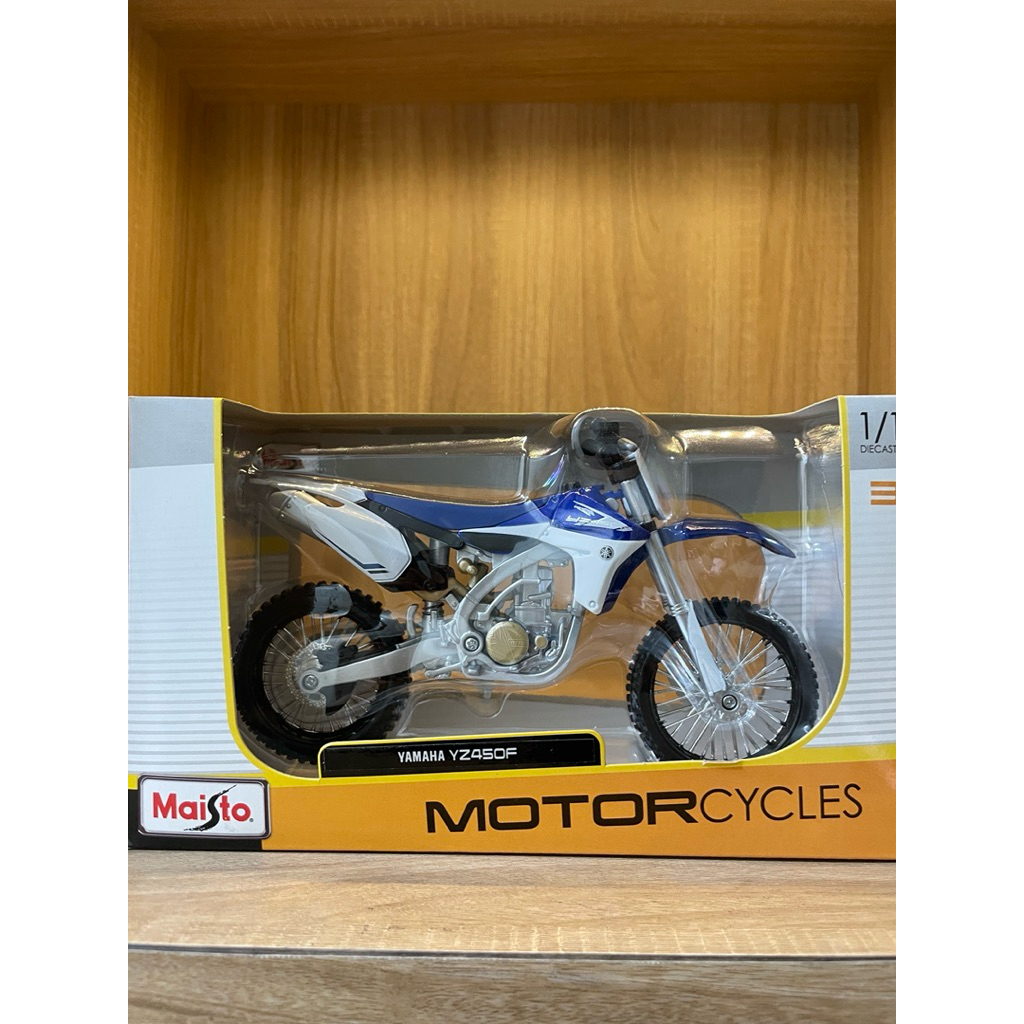 diecast miniatur motor yamaha yz450 trail skala 1/12 maisto