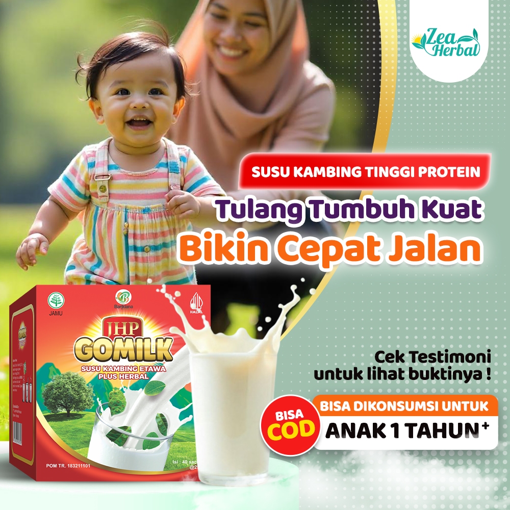 GOMILK Susu Kambing Etawa Bubuk Original Plus Herbal Anak Varian Coklat Strawberry Original 200g