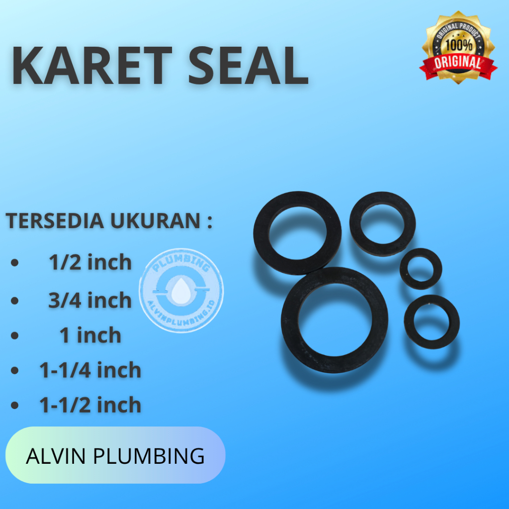 Seal Water meter 3/4" inch Paking karet Meteran air Pdam Cocok untuk onda Itron Amico Miami Imb Amnb