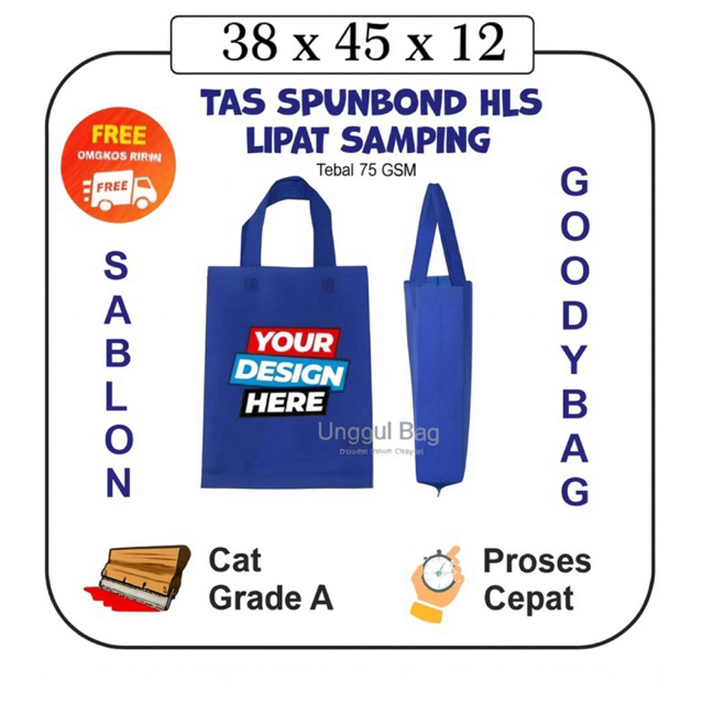 TAS SERBAGUNA SPUNBOND TLS SABLON CUSTOM 38x45x12