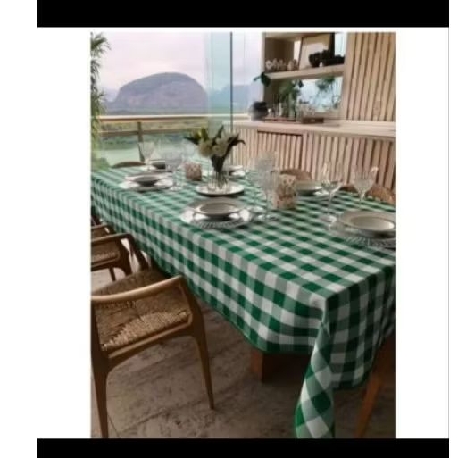 TAPLAK meja polos kotak2 besar ukuran JUMBO/taplak meja makan super cantik