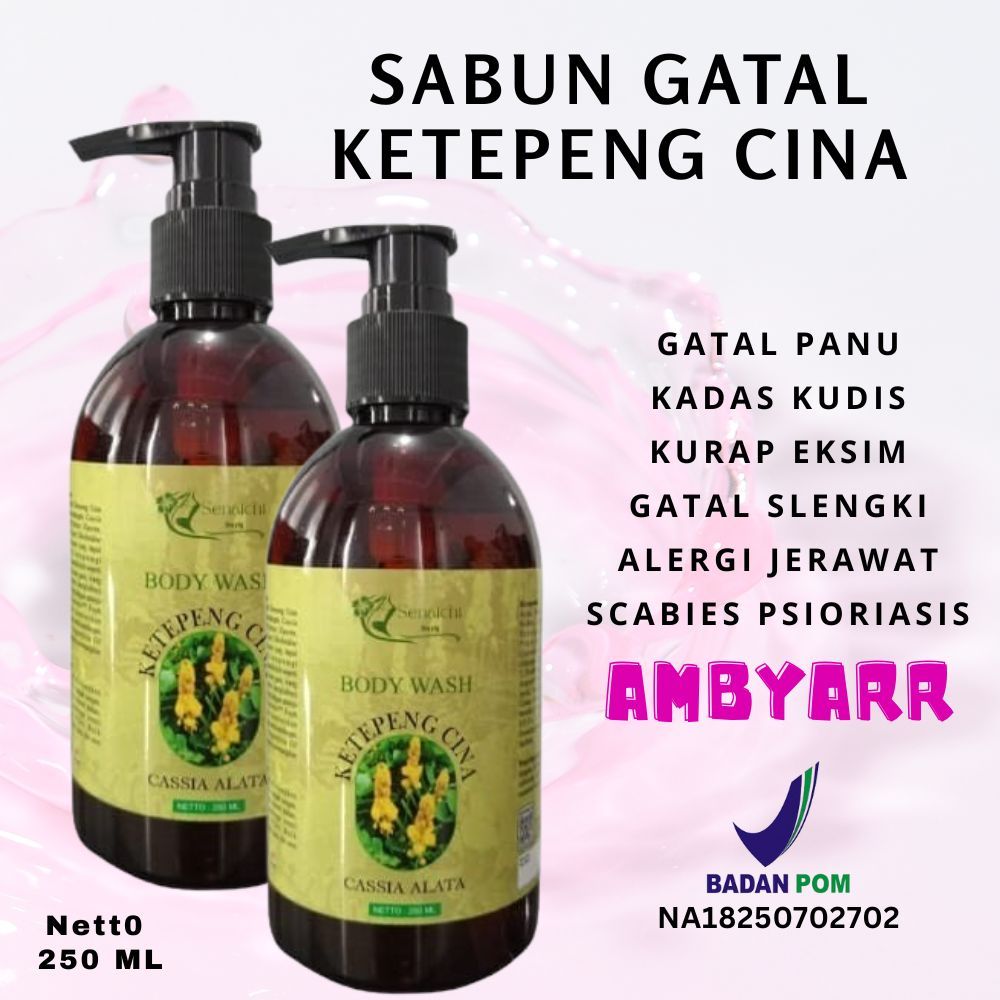 Sabun Cair Herbal Ketepeng Cina Obati Gatal Kutu Air, Panu, Eksim, Kurap, Scabies,  Biang Keringat