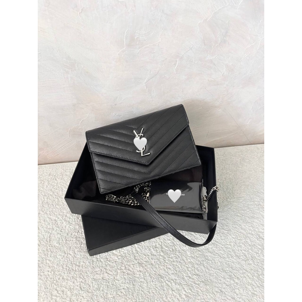 (PRELOVED) YSL WOC Black SHW 19cm 2021