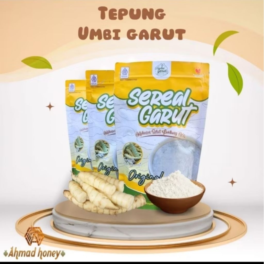 umbi garut 1kg tepung umbi garut 250 gram sereal umbi garut untuk asam lambung pati garut untuk maag