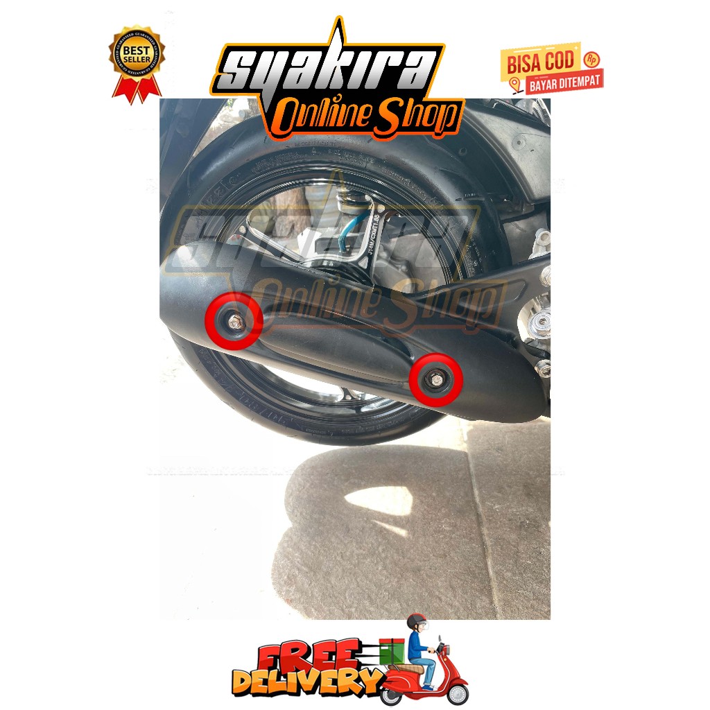 BAUT TAMENG KNALPOT ( 2 BAUT ) MODEL SPIRAL BEAT ESP NEW SCOOPY ESP NEW STREET TAHUN 2015 - 2021 CBS