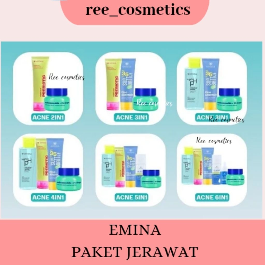 [ACNE CARE] Emina Paket Skincare Jerawat 1 Set Skincare Remaja Untuk Kulit Berjerawat & Berminyak