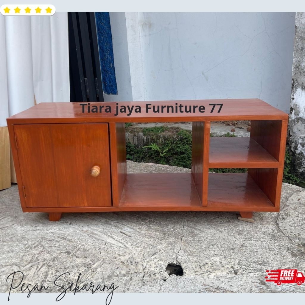 ready stock Meja tv kayu mahoni minimalis