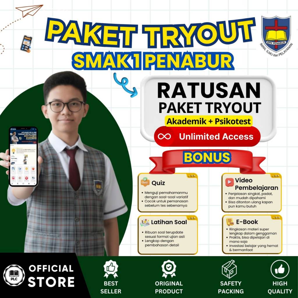 PLC - Tryout Online SMAK 1 Penabur 2026 – Aplikasi CAT Online, Tryout & Akun Belajar Lengkap