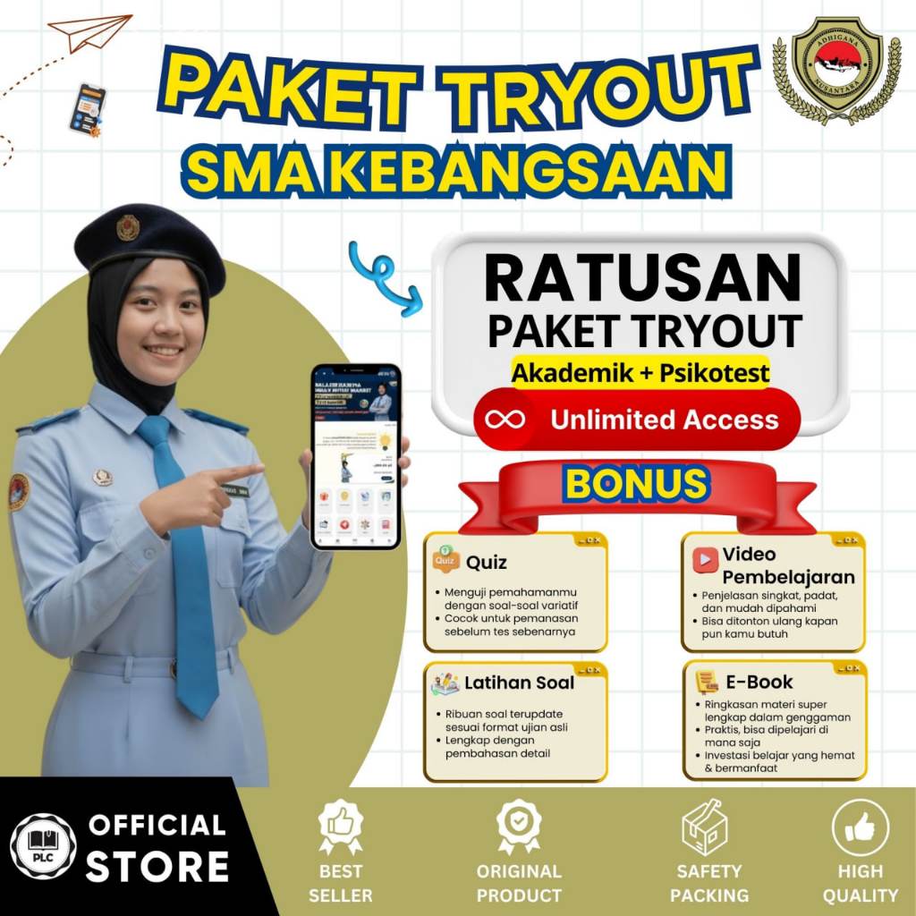 PLC - Tryout Online SMA Kebangsaan 2026 – Aplikasi CAT Online, Tryout & Akun Belajar Lengkap