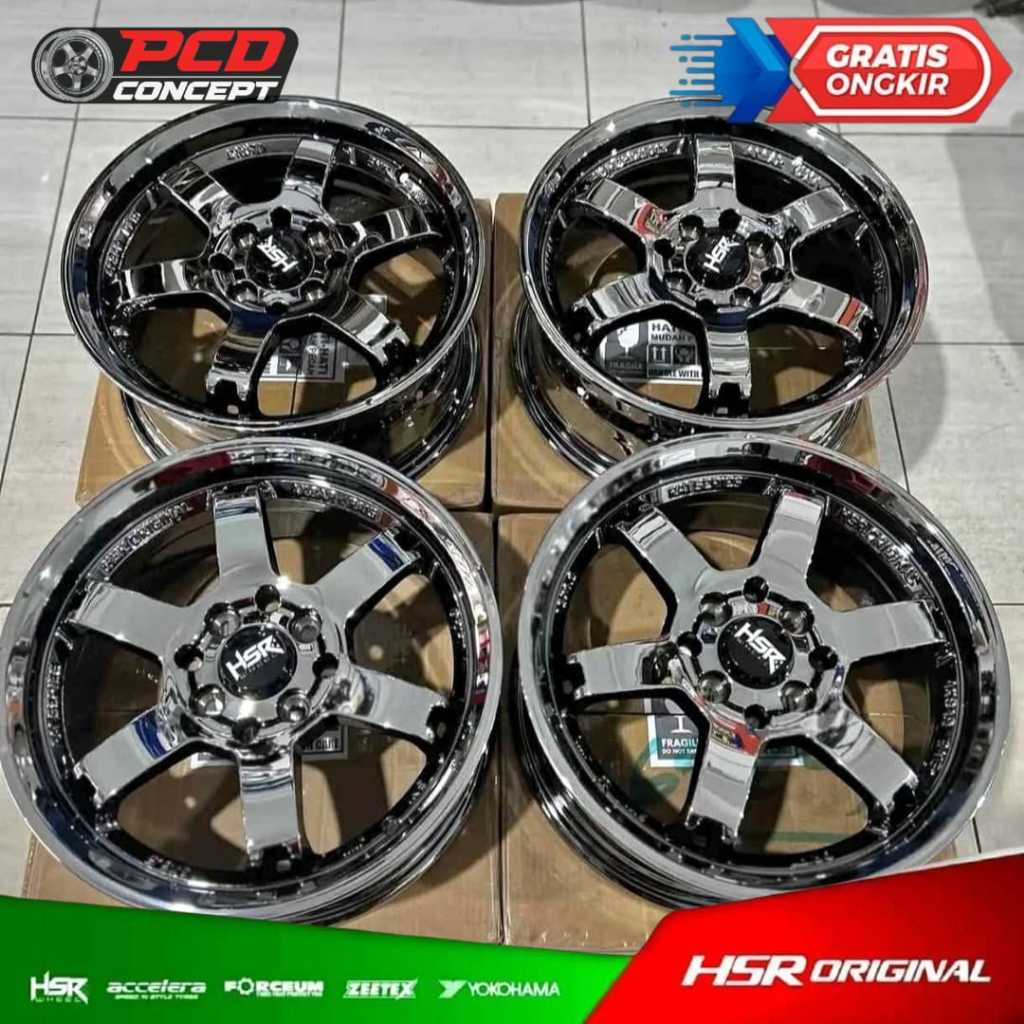 Velg Mobil Ring 15 Hsr Rai S3 Black Chrome Avanza, Accent, Brio, Ayla