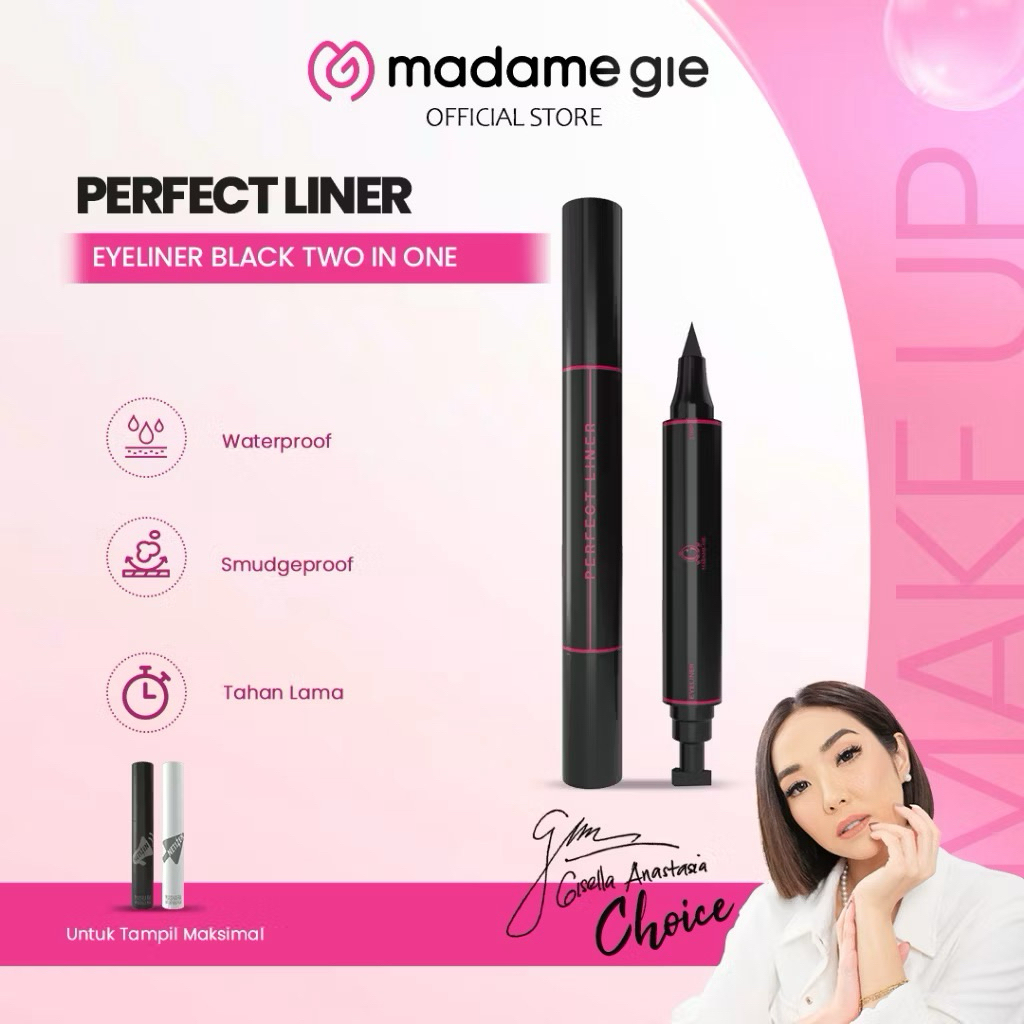 Madame Gie Perfect Liner / Madame Gie Goregeous Wink Celebs Mascara Eyeliner / 2X Madame Gie Angelic