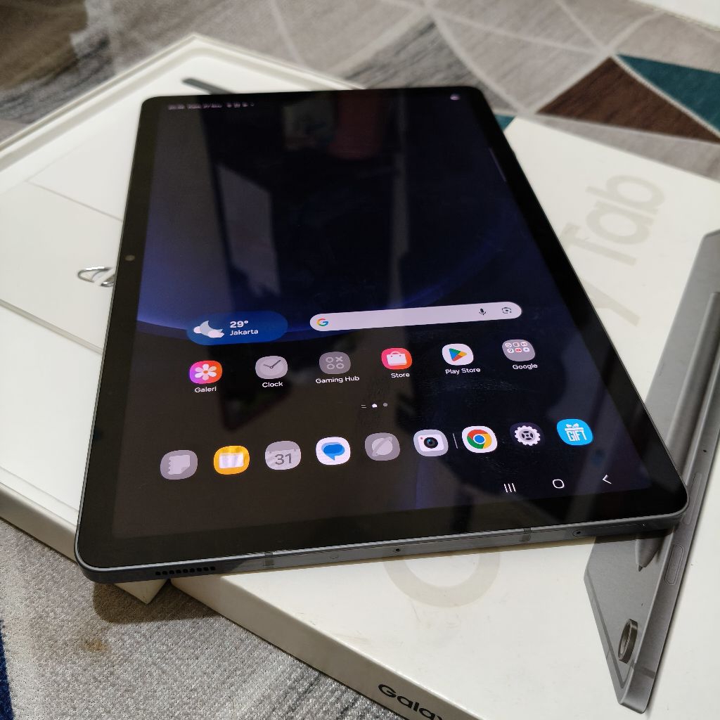 tablet samsung s9 fe 6/128gb wifi fullset second