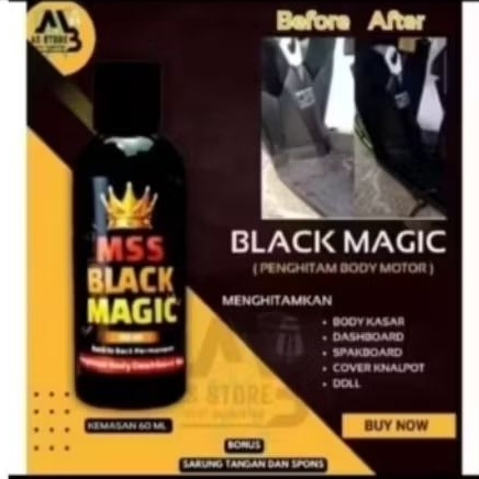 PENGHITAM BODI MOTOR MOBIL BODI KASAR BLACK MAGIC 60ML