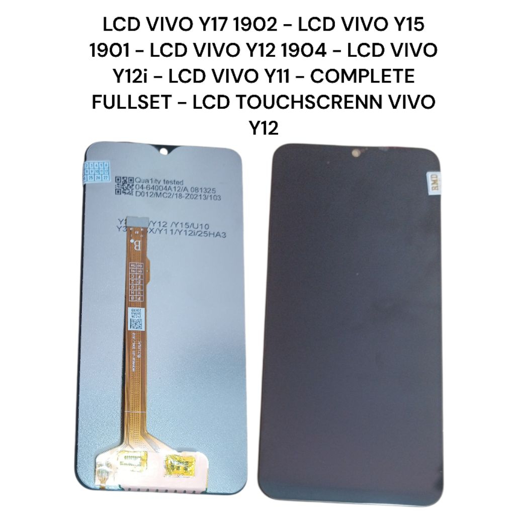 LCD VIVO Y17 1902 - LCD VIVO Y15 1901 - LCD VIVO Y12 1904 - LCD VIVO Y12i - LCD VIVO Y11 - COMPLETE 
